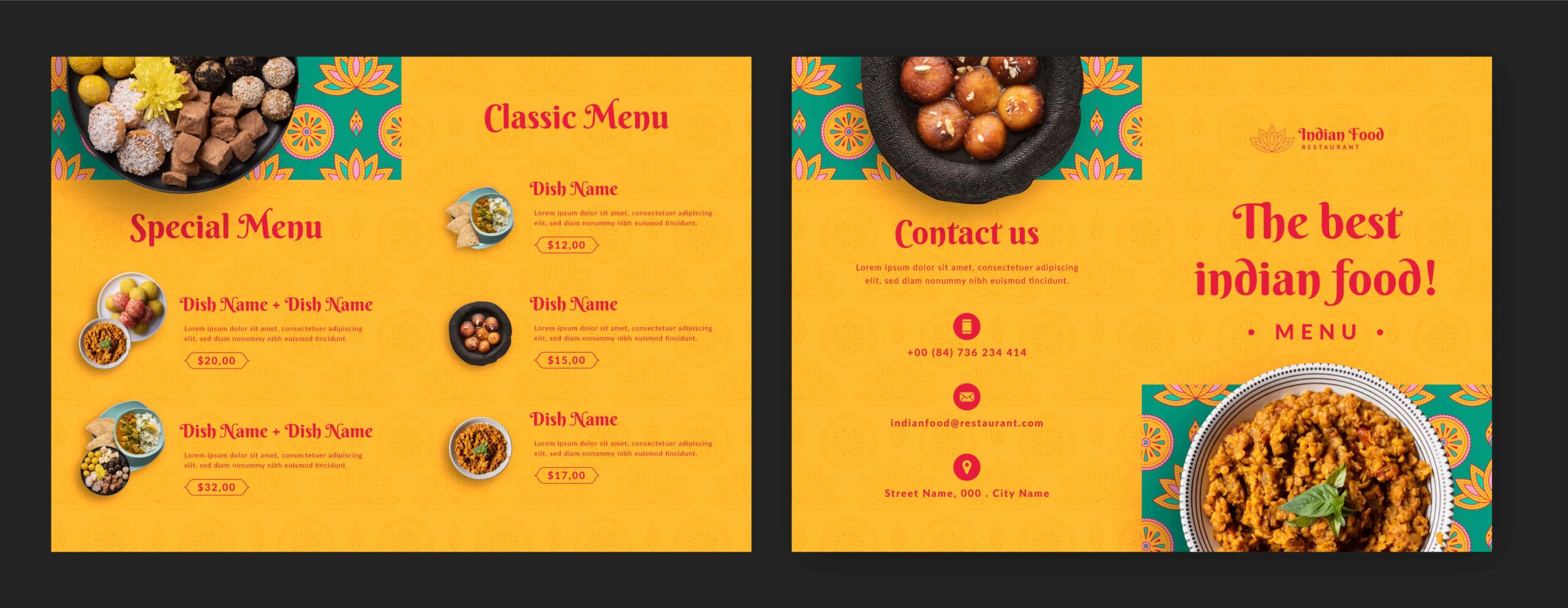 What should a restaurant menu look like