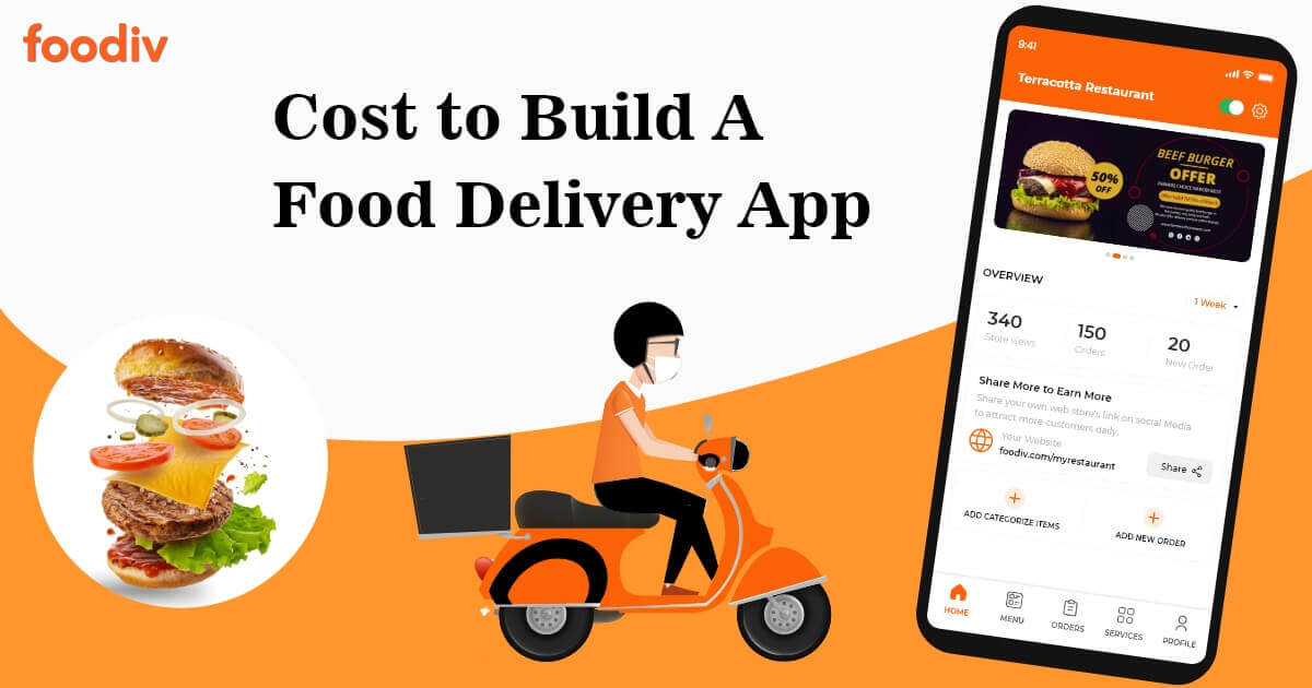 Cost to Build A Food Delivery App like Ubereats