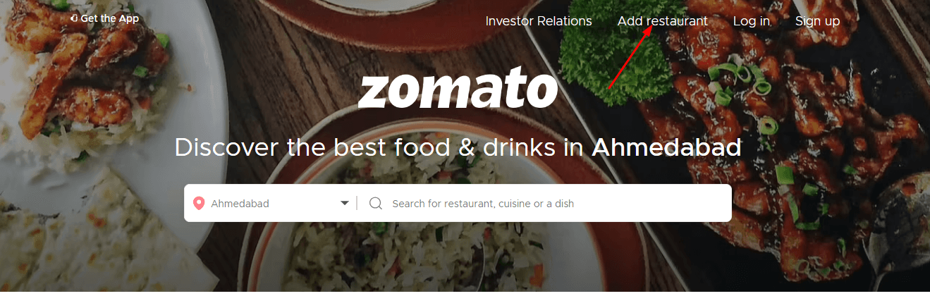 Add Restaurant Zomato