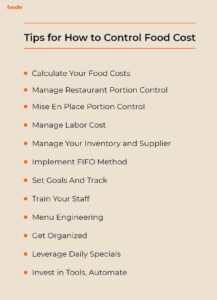 How to Control Food Cost in Your Restaurant? - Foodiv