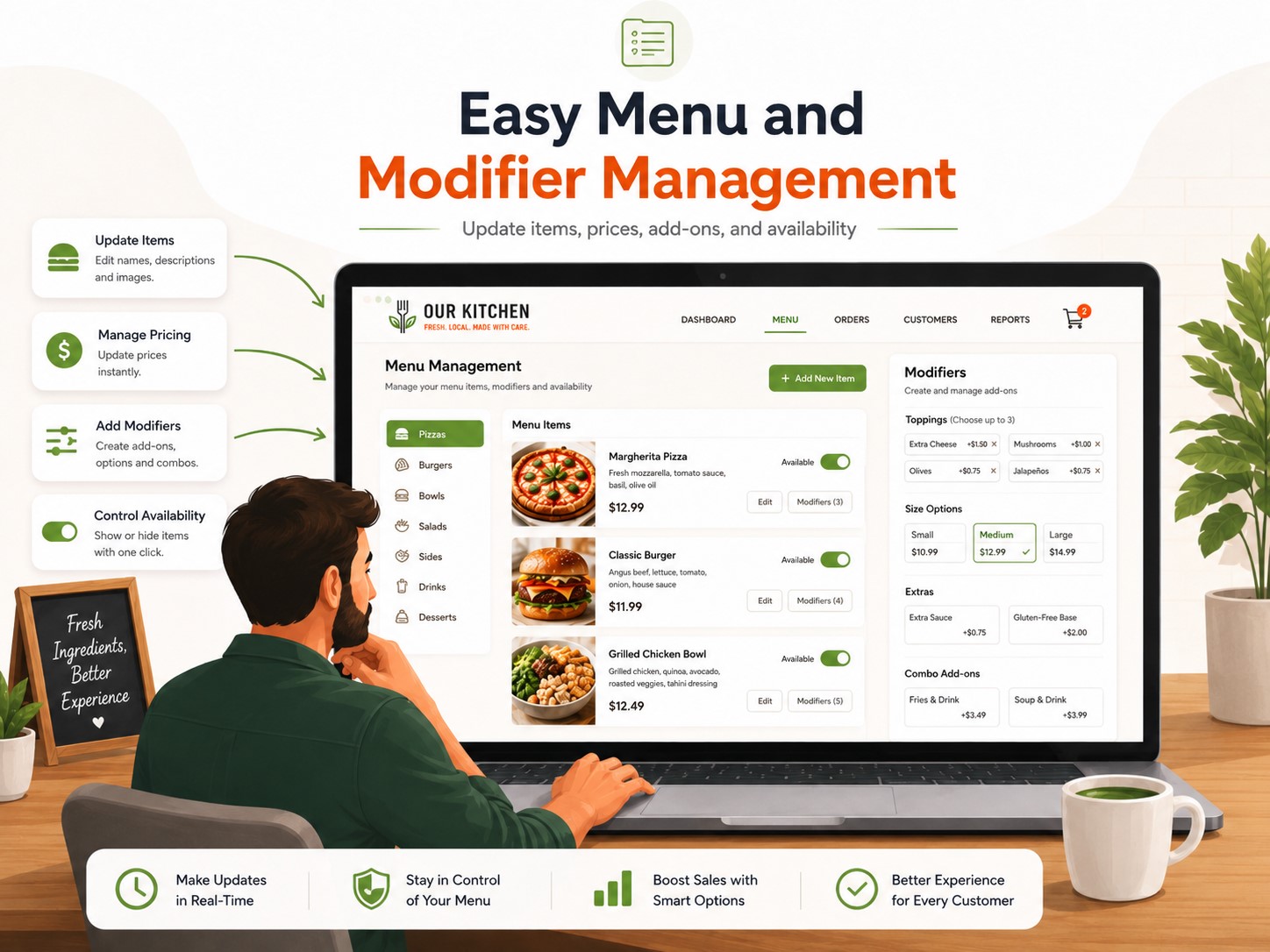Easy Menu and Modifier Management